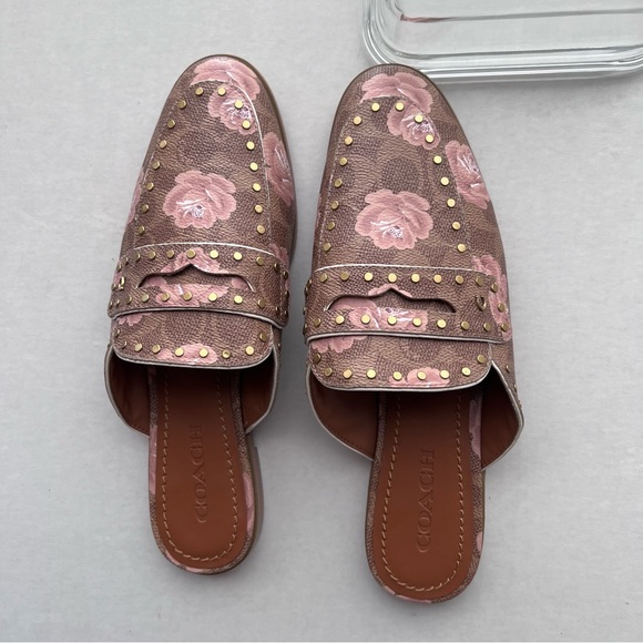 New Coach Fiona Mules Loafer Floral - Picture 5 of 6